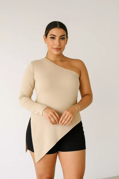 BLUSA SUPLEX MULA MANCA ASSIMÉTRICA - Image 6