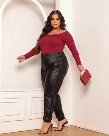 CALÇA JOGGER CURVE COURO - Image 3
